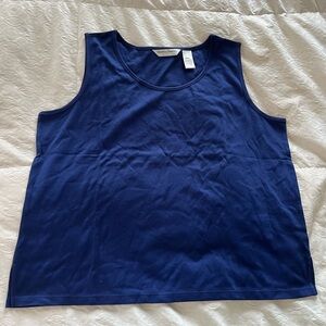 NWOT: Drapers & Damons Women's Blue Tank Top size XL petite